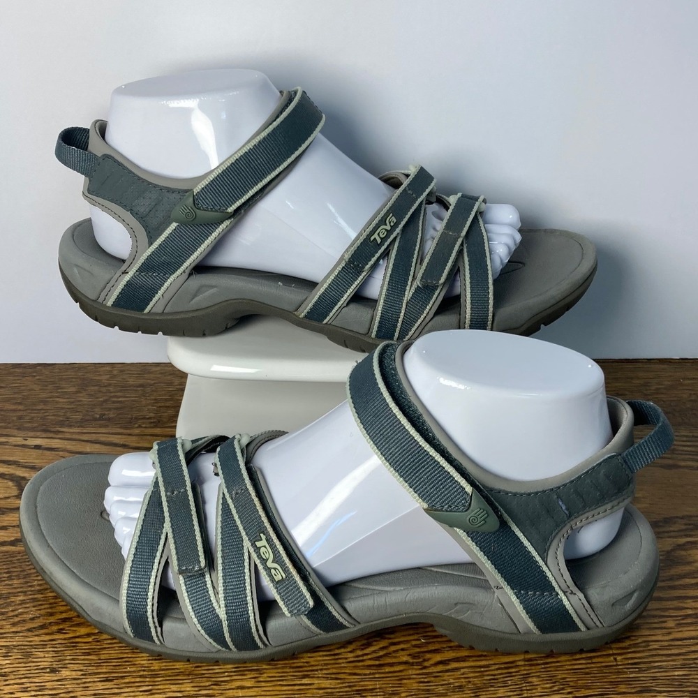 Teva Tirra Womens 9 Slate Blue Gray Athletic Hiking Sandals 4266 Multi Strap